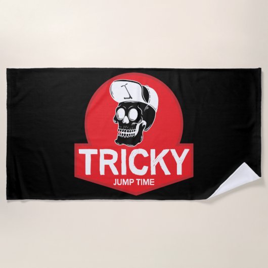 スタントスクーター無料ライダートリック ビーチタオル (正面)