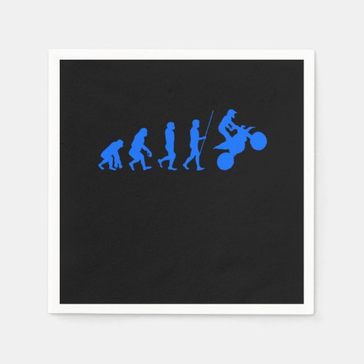 スタントバイクもしくは自転車に乗る人モトクロスダートバイクモーターリストモーターサイクル スタンダードカクテルナプキン (正面)