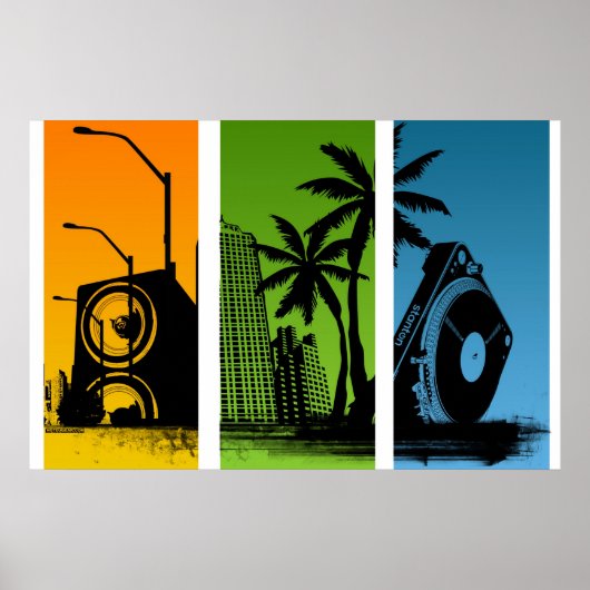 スタントンターンテーブルシティポスター – DJ Disk Jockey ポスター (正面)