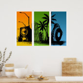 スタントンターンテーブルシティポスター – DJ Disk Jockey ポスター (キッチン)