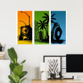 スタントンターンテーブルシティポスター – DJ Disk Jockey ポスター (ホームオフィス)