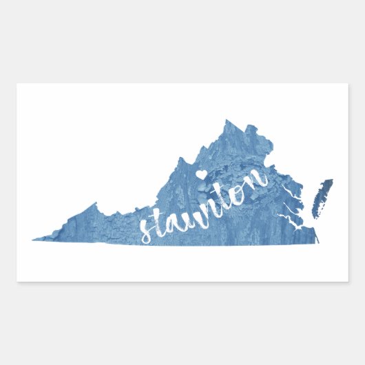 スタントンバージニアウッドグレイン 長方形シール (正面)