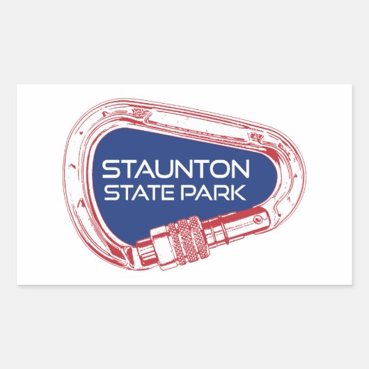 スタントン州パークコロラド登山カラビナー 長方形シール (正面)