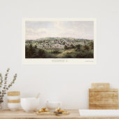 スタントン、VAパノラママップ – 1857 ポスター (キッチン)