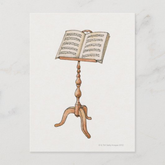 スタンドで楽譜をシート化 ポストカード (正面)