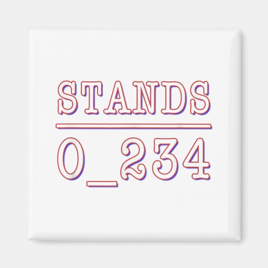 スタンドの下に誰もおもしろいいない – 数学のジョークMath Pun T-S マグネット (正面)