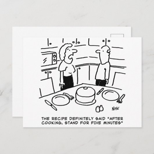 スタンドの後に料理はがき ポストカード (正面/裏面)