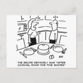 スタンドの後に料理はがき ポストカード (正面)