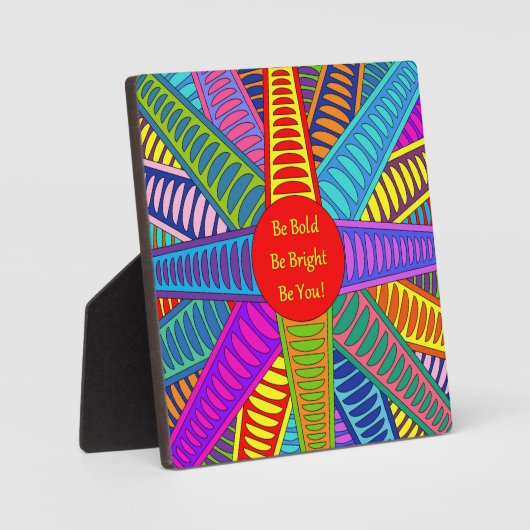 スタンドはっきりした付きプラーク「明るくなれ フォトプラーク (正面)