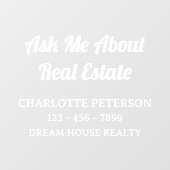 スタンドアウトとプロフェッショナル不動産仲介業者車デカール ウィンドウサイン (シート)