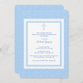 スタンドアウトウェーブブルー招待状 招待状 (正面/裏面)