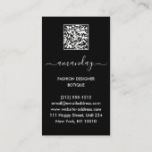 スタンドアウトスタイルとファッションデザイナーバラGlam 名刺 (裏面)