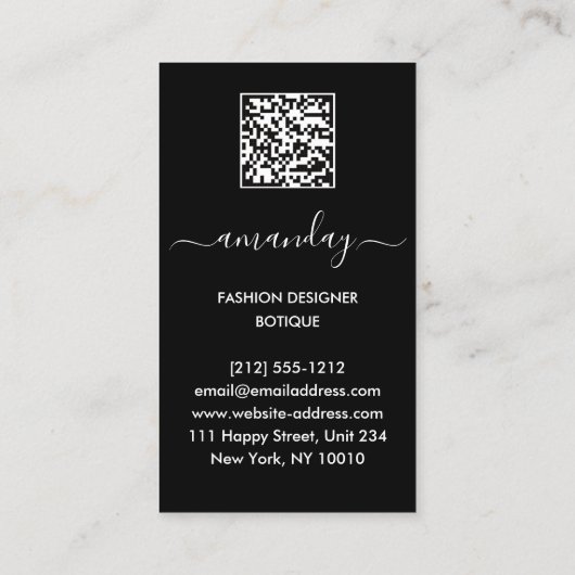 スタンドアウトスタイルとファッションデザイナーバラGlam 名刺 (裏面)