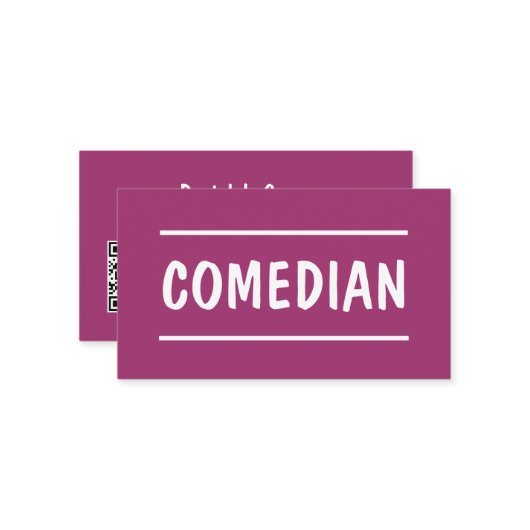 スタンドアップコメディアンQRオーキッド 名刺 (正面/裏面インサイチュ)