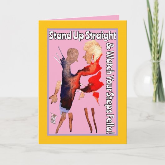 スタンドアップストレート&ステップハッピーバースデー カード (正面)