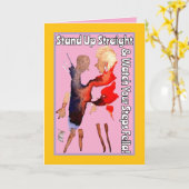 スタンドアップストレート&ステップハッピーバースデー カード (黄色い花)