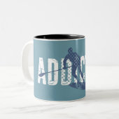 スタンドアップパドリングに依存する ツートーンマグカップ (正面左)