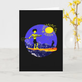 スタンドアップパドルデザイン カード (黄色い花)