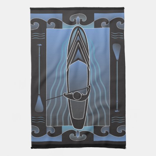 スタンドアップパドルボーダー キッチンタオル (縦)