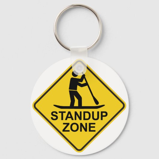 スタンドアップパドルボーディングゾーンロードサイン キーホルダー (正面)