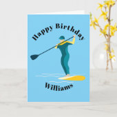 スタンドアップパドルボーディング カード (黄色い花)