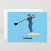 スタンドアップパドルボーディング ポストカード (正面/裏面)