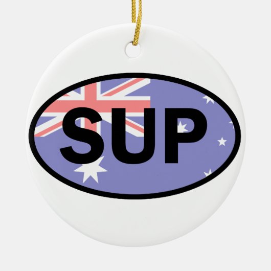 スタンドアップパドルボードオーストラリア国旗 セラミックオーナメント (正面)