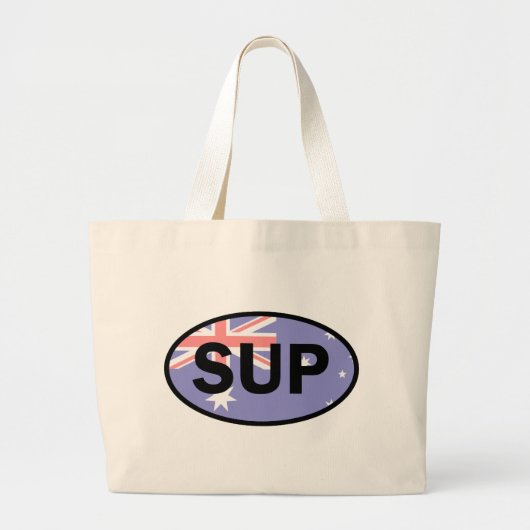 スタンドアップパドルボードオーストラリア国旗 ラージトートバッグ (正面)