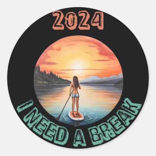 スタンドアップパドルボードサーフィンイン楽園 ラウンドシール (正面)