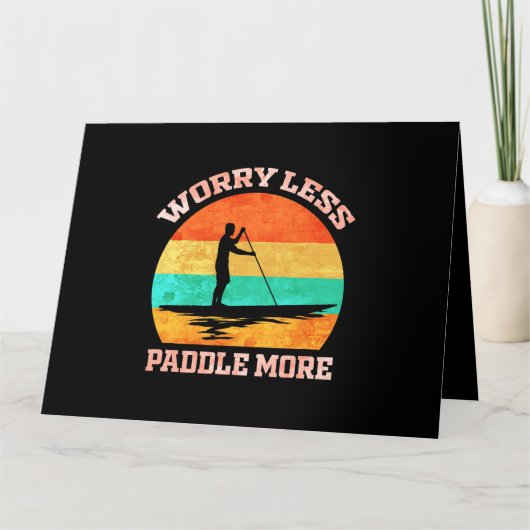 スタンドアップパドルボードパドルレトロヴィンテージSUP P カード (正面)