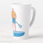 スタンドアップパドルボードレトロヴィンテージデザイン カフェラテマグ (右アングル)