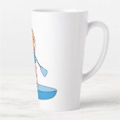 スタンドアップパドルボードレトロヴィンテージデザイン カフェラテマグ (右)