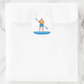 スタンドアップパドルボードレトロヴィンテージデザイン ラウンドシール (バッグ)