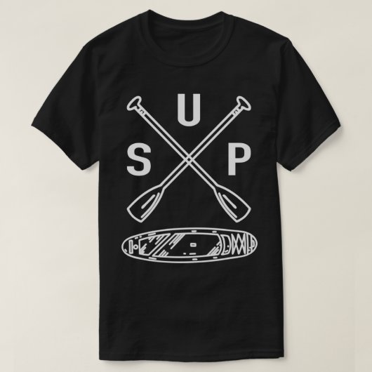 スタンドアップパドルボードSUPボードSUPパドル Tシャツ (デザイン正面)