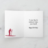 スタンドアップパドルボードSUP パーソナライズされた カード (内部)