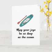 スタンドアップパドル – プレゼントアイディア カード (黄色い花)