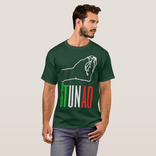 スタンドイタリアンイタリアイタリアンギフトの言葉 Tシャツ (正面フル)