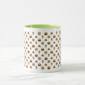 スタンドゥバレーパターン(の模様が)あるスナックバーガーアイスクリーム マグカップ (中央)