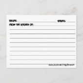 スタンドオンユアバレンタインレシピはがき ポストカード (裏面)