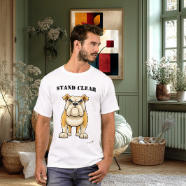 スタンドクリア おもしろいブルドッグTシャツ Tシャツ