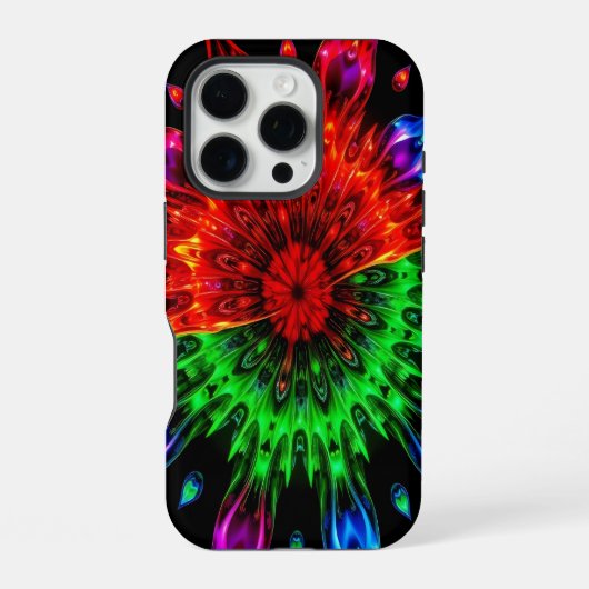 スタンドグラスの爆発的なバースト iPhoneケース (裏面)
