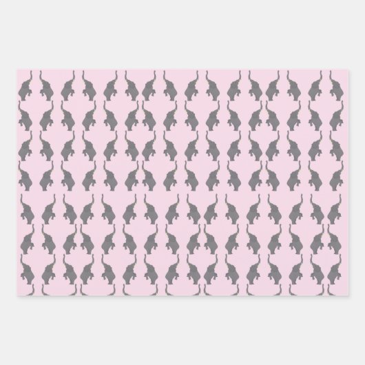 スタンドサーカス数々のゾウ色 ラッピングペーパーシート (正面3)