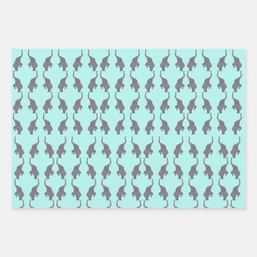 スタンドサーカス数々のゾウ色 ラッピングペーパーシート (正面)