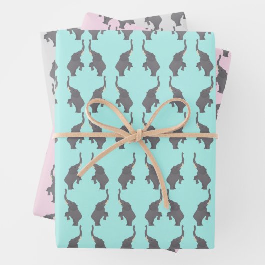 スタンドサーカス数々のゾウ色 ラッピングペーパーシート (インサイチュ)