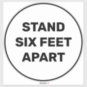 スタンドシックス足シンプルアパート大床円 シール (シート)