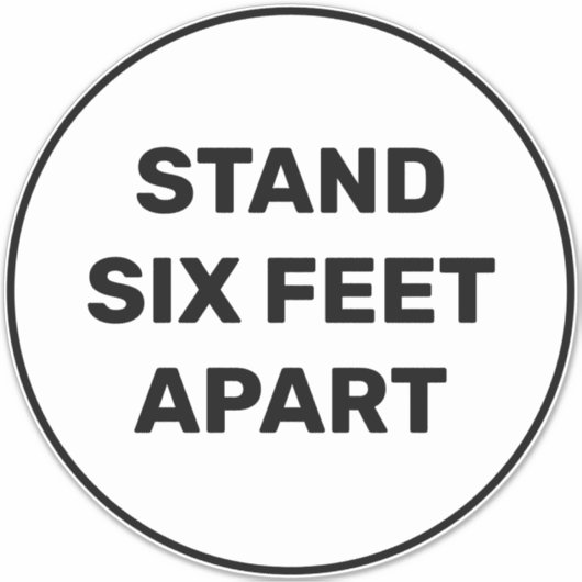 スタンドシックス足シンプルアパート大床円 シール (正面)