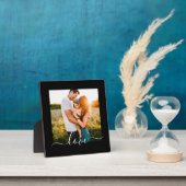 スタンドプラーク写真テンプレートラブ文字ブラック フォトプラーク (インサイチュ)