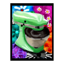 スタンドミキサファンキー抽象芸術アートグリーンピンク