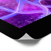 スタンドミキサファンキー抽象芸術アートグリーンピンク ポスター (角)