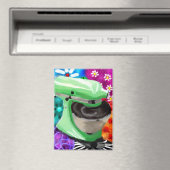 スタンドミキサファンキー抽象芸術アートグリーンピンク マグネット (インサイチュ (食洗機))